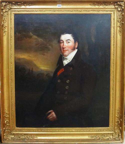 English School (early 19th century), Portrait of a gentleman, oil on canvas, 90cm x 75cm.