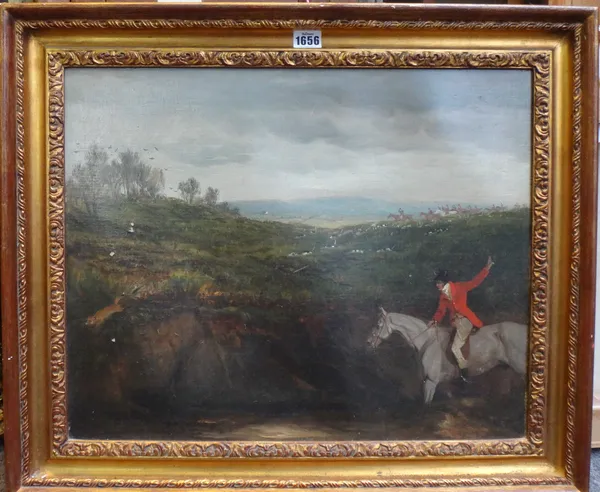 Richard Barrett Davis (1782-1854), Fox Hunting, oil on canvas, signed and indistinctly dated, 42cm x 52cm.