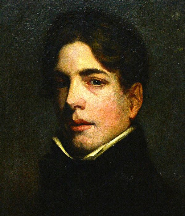 Attributed to Henry William Pickergill (1782-1875), Portrait of Master **** of Covent Garden Theatre, oil on panel, indistinctly inscribed on remnants