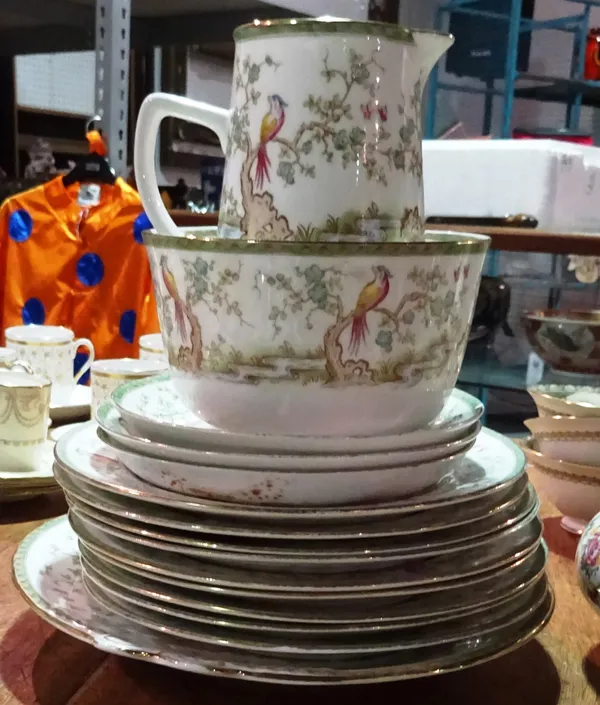 A large quantity of part tea and coffee sets, including Spode, Adderley and others, (qty). E1