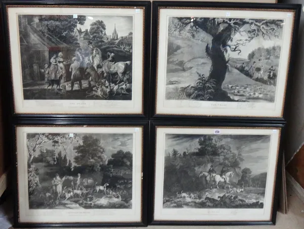 After R. Pollard, Unkennelling the Hounds; At Fault; The Chase; The Death, a set of four aquatints J. Bailey, each 41.5cm x 52.5cm, together with 'Bea