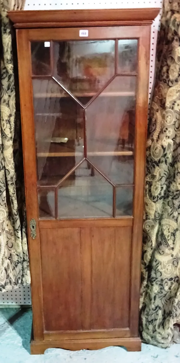 A George III and later mahogany floor standing bookcase, 58cm wide x 158cm high.  M4