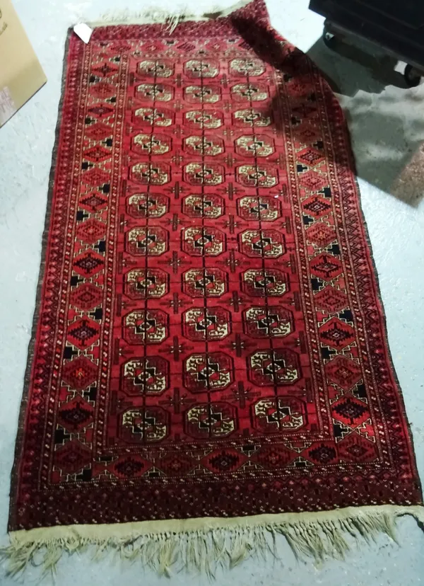 An Afghan Bokhara rug and a Pakistan Bokhara rug, (2).  G6