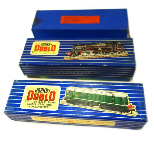 A Hornby OO gauge EDLII 'Silver King' locomotive, a Hornby standard tank locomotive 2-6-4, and one further standard tank locomotive in an associated b