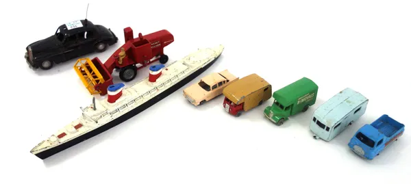 A quantity of Matchbox Lesney die-cast vehicles from the 1-75 range, a Triang 'S.S United States' boat, and related die-cast toys, (approximately 50).