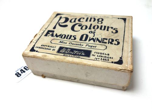 Britains Racing Colours of famous owners, possibly 'Lord Astor', in a 'Miss Dorothy Paget' box, (a.f).