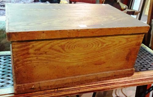 An early 20th century painted pine trunk.  F4