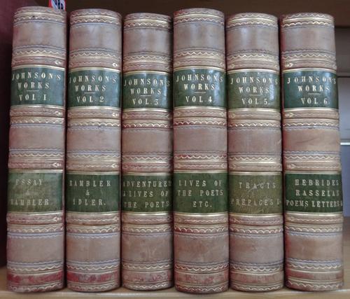 JOHNSON (Samuel)  The Works of  . . .  with Murphy's Essay. Edited by the Rev. Robert Lynam. 6 vols. portrait frontis.; later 19th cent. half calf & c