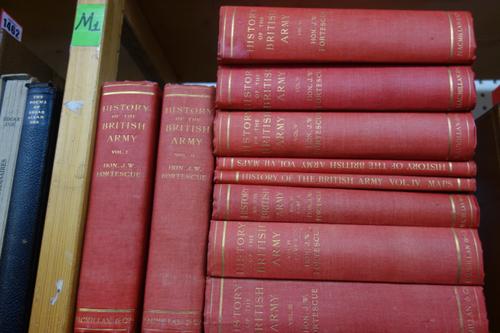 FORTESCUE (J.W.)  A History of the British Army  . . .  vols. 1-7 (only, in 10 vols.) many maps (mostly folded & coloured), including 2 separate map s