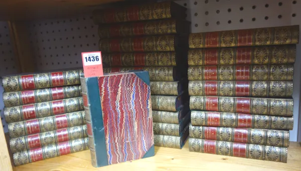 SCOTT (W.)  The Waverley Novels. Centenary Edition, 25 vols. num. engraved plates & vignette pictorial titles; contemp. green half calf & marbled boar