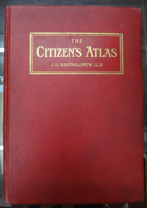 BARTHOLOMEW (J.G.)  The Citizen's Atlas of the World  . . .  many colour printed maps; gilt cloth, folio. 1912.