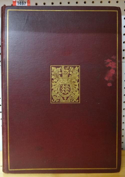 BARTHOLOMEW (J.G.)  The Survey Atlas of England & Wales  . . .  84 d-page plates, coloured, half inch to mile; gilt cloth, folio. 1903.  *  includes g