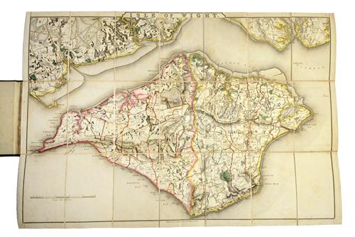 The OARSMAN'S and ANGLERS MAP of the River Thames, from its Source to London Bridge. new edition.  269 x 16cms., coloured, folded on linen & within gi