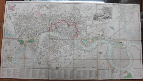 John FAIRBURN.  London and Westminster.  7th edition; exhibiting the various alterations and improvements  . . .  45 x 82cms., hand-coloured & folded