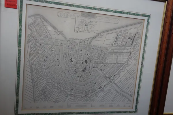 S.D.U.K.  3 City Plans from this Atlas - Amsterdam, Brussels & Frankfort. each 34 x 39cms., very detailed with streets & individual buildings named, i
