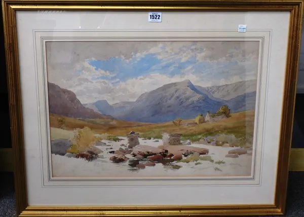 Harry Sutton Palmer (1854-1933), Highland landscape, unfinished watercolour sketch, over pencil, 36cm x 52.5cm.Property from the estates of the late A