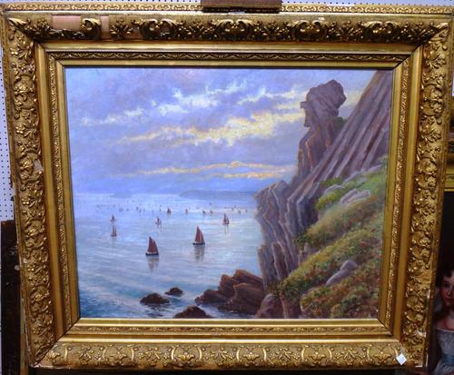 ** Nicolliere (early 20th century), Le Sphinx de Tristinges, oil on canvas, signed, inscribed on reverse, 52cm x 64cm.