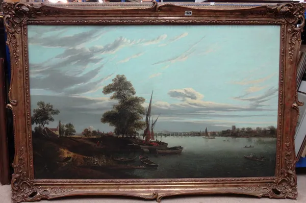 Circle of John Paul, The Thames at Battersea, oil on canvas, 71m x 115cm.  Illustrated