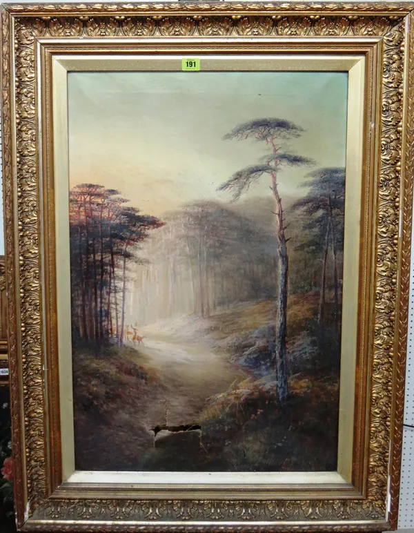 Henry Larpent Roberts (c.1900), Woodland scene, oil on canvas, signed, 74cm x 50cm.  F10