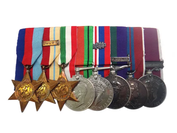 A group of eight Second World War and later medals to WILLIAM WHITMELL, comprising; The 1939-1945 Star, The Africa Star with bar 8th Army, The Italy S