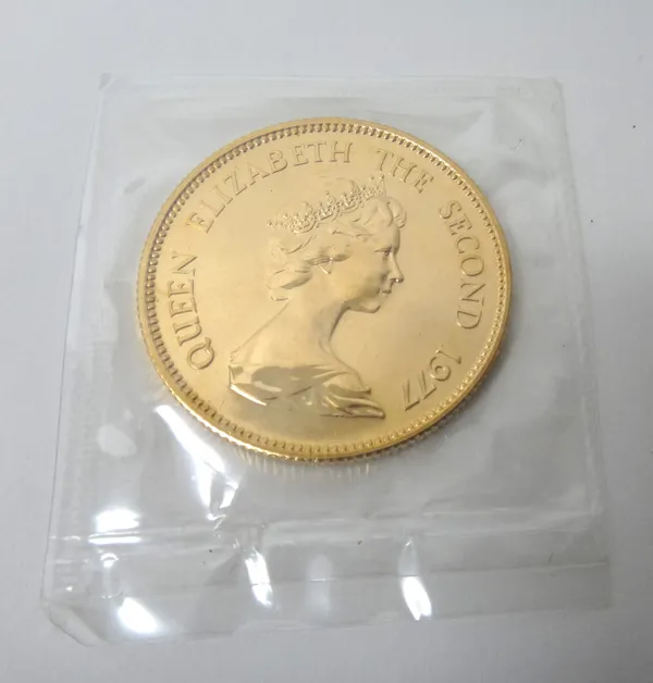 A Hong Kong gold one thousand dollars 1977, commemorating The Year of The Snake, cased.