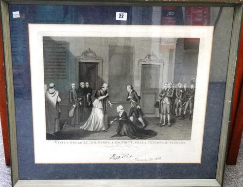 After J. Meidling (20th century), Still life of roses in a bowl, oleograph, 63cm x 89cm.  A7