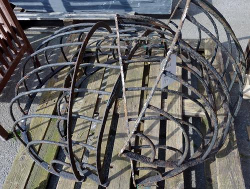 A 19th century bamboo octagonal occasional table with chinoiserie decorated top, 50cm wide. D9