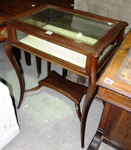 A 19th century simulated rosewood box Ottoman with needlework top, 53cm.   I5