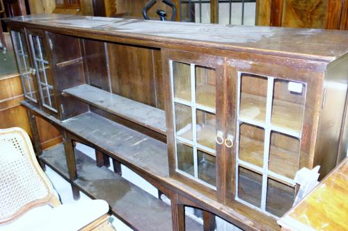 A green painted simulated bamboo coffee table with grey marble top, 84cm.  C8