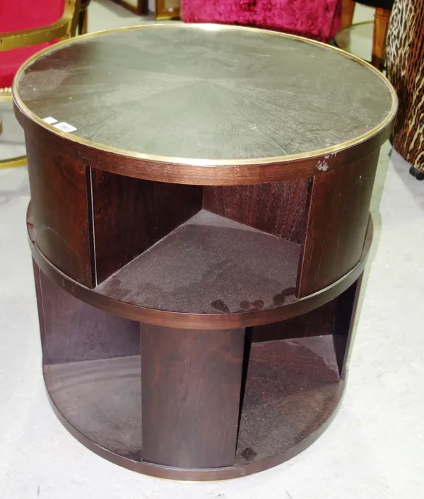 A 19th century mahogany foldover tea table, 83cm wide.  E9