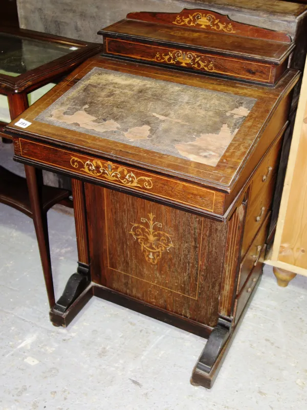 A George III mahogany semi-elliptic tea table, 91cm wide.  G5