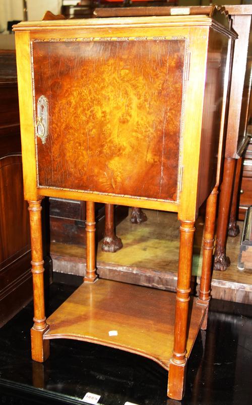 A blue upholstered drop-end box ottoman, 180cm wide.  C8