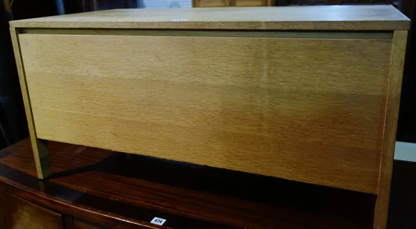A 20th century walnut drop flap table, 73cm wide.  G6