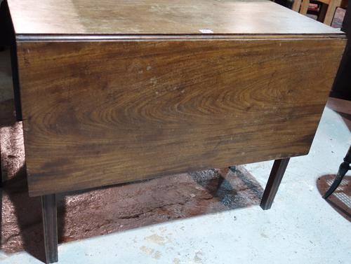 A grey painted upholstered open armchair.  SH5