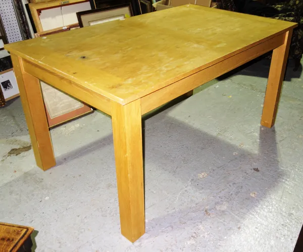 A Regency mahogany rectangular tilt top table, 106cm wide.  H8