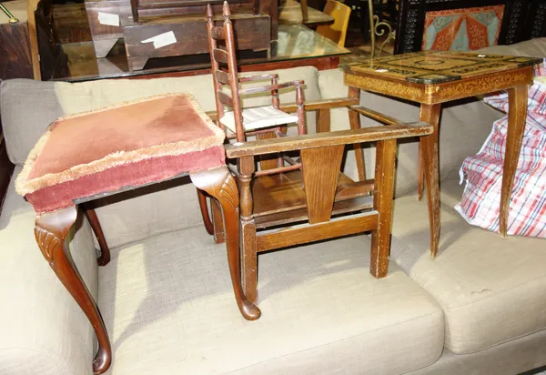 A pair of 20th century bow back scullery chairs (2). SH12