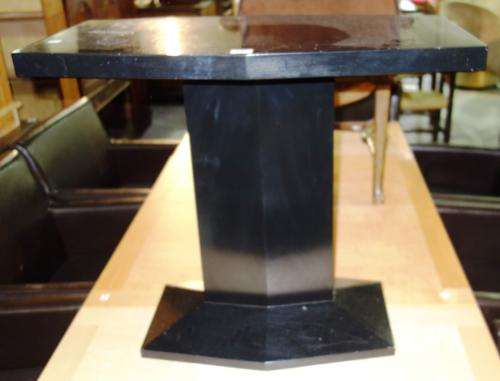 A set of six 20th century blue upholstered high back dining chairs. (6)  A1