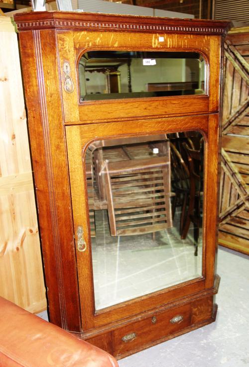 A pair of 17th century style cane back side chairs and Edwardian low tub chair, (3).  EXTRA