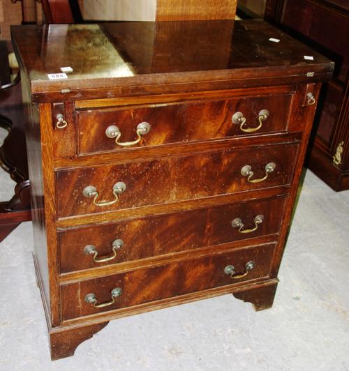 A 19th century mahogany display glazed cabinet, 103cm wide.  EXTRA