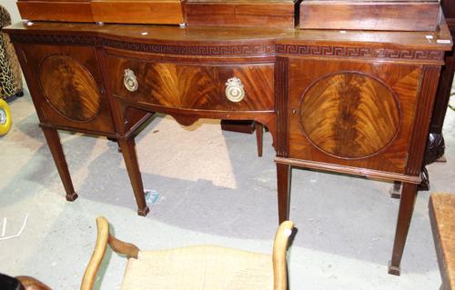 A pair of 19th century mahogany balloon back bedroom chairs and two mahogany chairs. (4) I1
