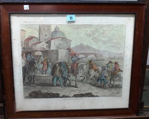 Domenico Bernardo Zilotti; "Venetius cum privilegio excellentius senactus", engraving after F. Simonini, 32cm x 43cm.  L1