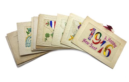 POSTCARDS - a miscellany of Sentimental, Greetings, Topographical, WW1 foreign & silk cards, & a few other military; approx. 220.