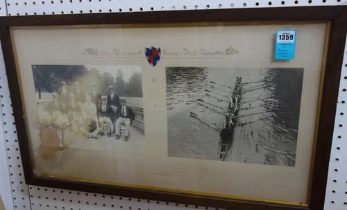 RUGBY UNION - 3 framed photographs of the St. John's College (Cambridge) XV, 1931-32, 1932-33 & 1933-34; two of other teams; sold with 1 other St. Joh