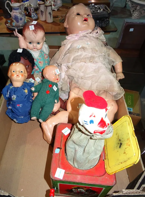 Toys, comprising; mainly 20th century dolls with celluloid heads and bodies. (qty) CAB