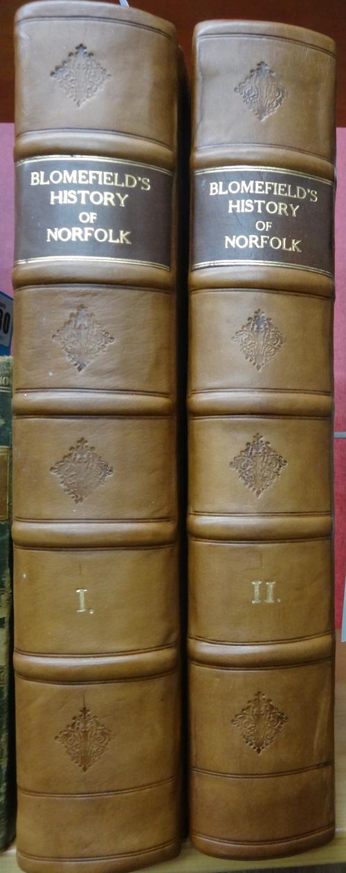 BLOMEFIELD (Rev. F.)  An Essay towards a Topographical History of the County of Norfolk  . . .  vols 1 & 2. with engraved plates & 7 genealogical tabl