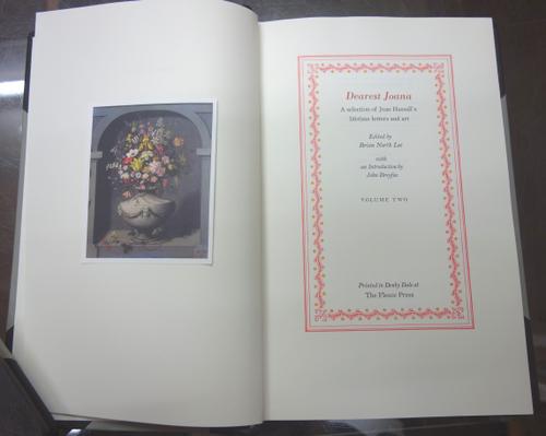 LEE (B.N.), editor. Dearest Joanna: a selection of Joan Hassall's lifetime letters and art  . . .  introduction by John Dreyfus.  Limited Edition, 2 v