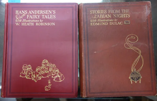 ANDERSEN (H.C.)  Hans Andersen's Fairy Tales  . . .  pictorial title, 16 coloured & mounted plates, num. other illus. (by W. Heath Robinson); gilt-pic