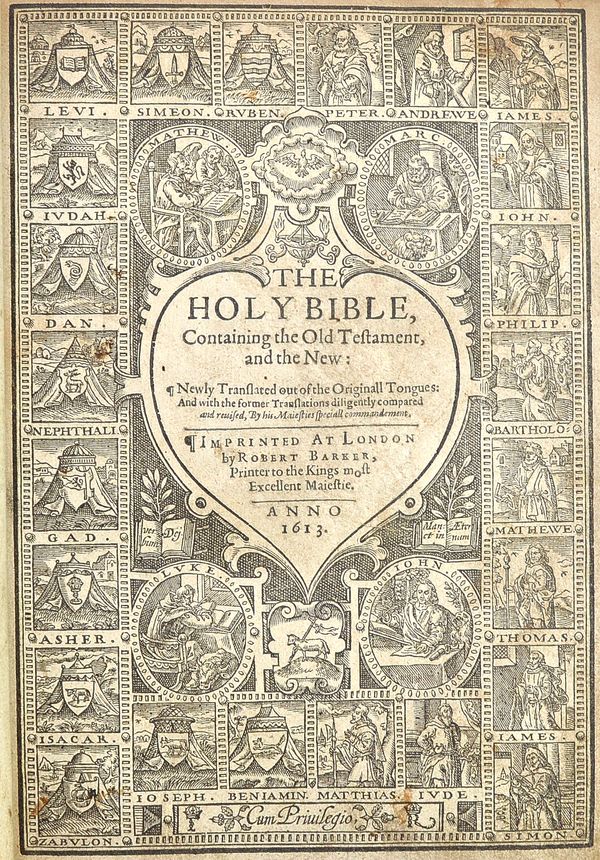 BIBLE - The Holy Bible, Containing the Old Testament, and the New  . . .  1613 / 1614,  Authorised Version. engraved pictorial general & NT. titles (w