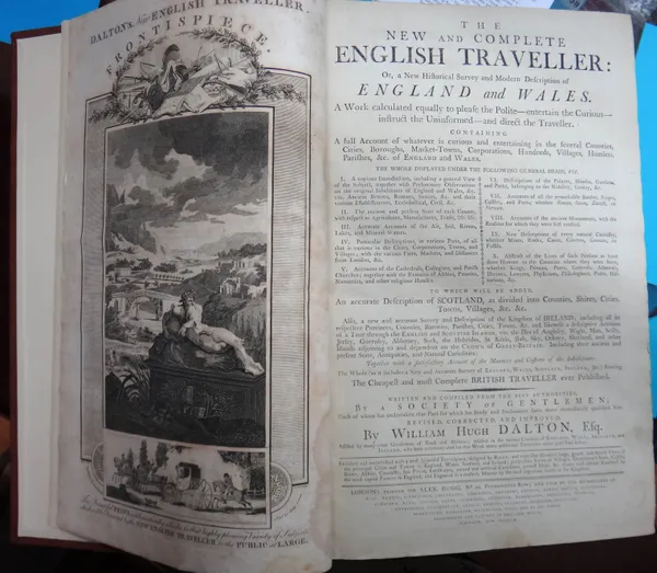 THE NEW and COMPLETE TRAVELLER  . . .  revised, corrected, and improved by William Hugh Dalton  . . .  num. folded maps & engraved plates; newly rebou
