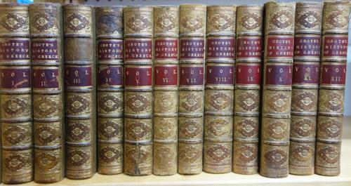 GROTE (G.)  A History of Greece  . . .  new edition, 12 vols. portrait frontispiece & folded maps; contemp. gilt calf, panelled spines with red double